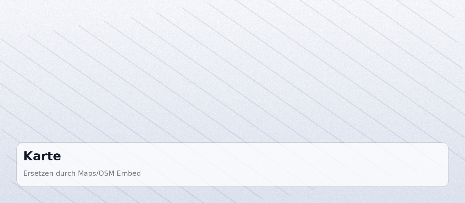 Kartenplatzhalter – ersetzen durch Google Maps/OSM Einbettung